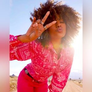 Wrangler X Barbie™ Western Balloon Pink Blouse